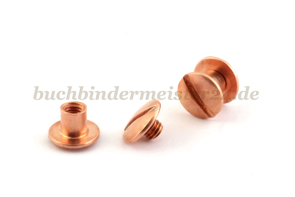 Buchschrauben verkupftert