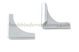 Buchecken, vernickelt<br>14 mm Schenkellänge<br>3,5 mm Fassung