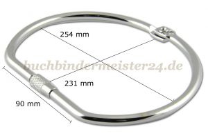 Warenringe mit Schraubverschluss<br>254 mm Durchm.<br>vernickelt