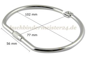 Warenringe mit Schraubverschluss<br>102 mm Durchm.<br>vernickelt