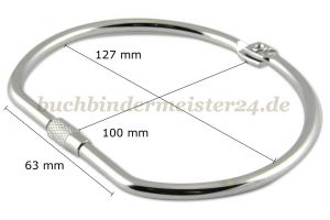 Warenringe mit Schraubverschluss<br>127 mm Durchm.<br>vernickelt