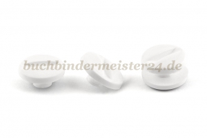 Buchschrauben<br>aus Kunststoff<br>3,5 mm Fassung<br>weiss