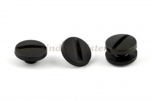 Buchschrauben<br>aus Kunststoff<br>2 mm Fassung<br>schwarz