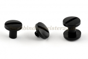 Buchschrauben<br>aus Kunststoff<br>8 mm Fassung<br>schwarz
