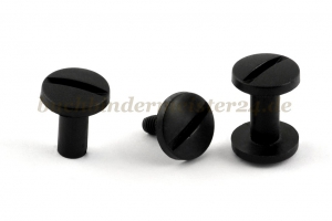 Buchschrauben<br>aus Kunststoff<br>10 mm Fassung<br>schwarz