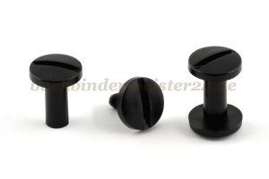 Buchschrauben<br>aus Kunststoff<br>12 mm Fassung<br>schwarz