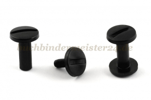 Buchschrauben<br>aus Kunststoff<br>16 mm Fassung<br>schwarz