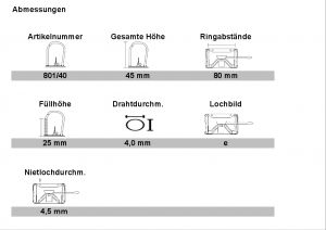 Hebelmechaniken<br>45 mm Bauhöhe<br>inklusive Tippklemmer