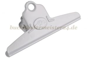 Papierklemmer mit<br>Flower Ornament<br>120 mm breit<br>grau