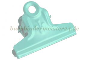 Papierklemmer mit<br>Flower Ornament<br>51 mm breit<br>türkis