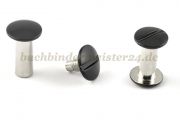 Buchschrauben<br>25 mm Fassung<br>Köpfe schwarz lackiert