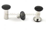 Buchschrauben<br>30 mm Fassung<br>Köpfe schwarz lackiert