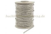 Kugelkette, vernickelt<br>3,2 mm Durchm.<br>zu 25 m auf Rolle