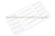 Heftmechaniken<br>weiss<br>150 x 16 mm<br>auf Platte zu 5 Stück