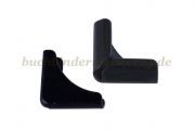 Buchecken, schwarz<br>14 mm Schenkellänge<br>3,5 mm Fassung
