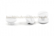 Buchschrauben<br>aus Kunststoff<br>5 mm Fassung<br>weiss