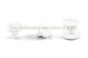 Buchschrauben<br>aus Kunststoff<br>7 mm Fassung<br>weiss