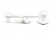 Buchschrauben<br>aus Kunststoff<br>8 mm Fassung<br>weiss
