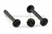 Buchschrauben<br>aus Kunststoff<br>40 mm Fassung<br>schwarz
