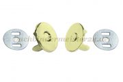 Magnetverschlüsse<br>4-teilig<br>18 mm Durchm. flach,vermessingt