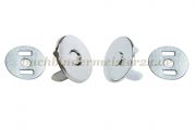 Magnetverschlüsse<br>4-teilig<br>18 mm Durchm. flach,vernickelt