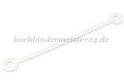 Schlaufen für Buchschrauben<br>128 mm lang<br>weiss